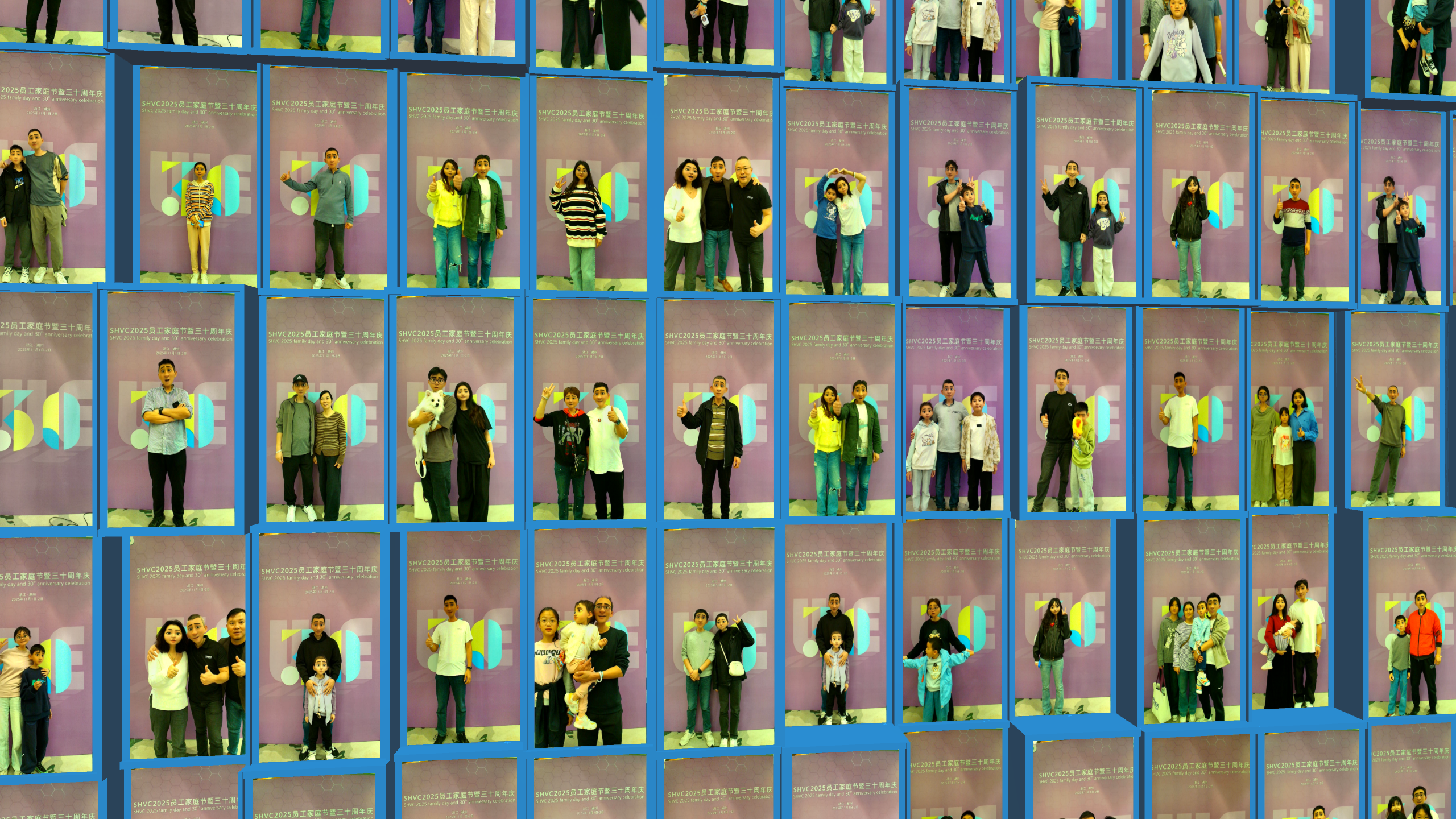 人体复刻卡通版对接大屏幕